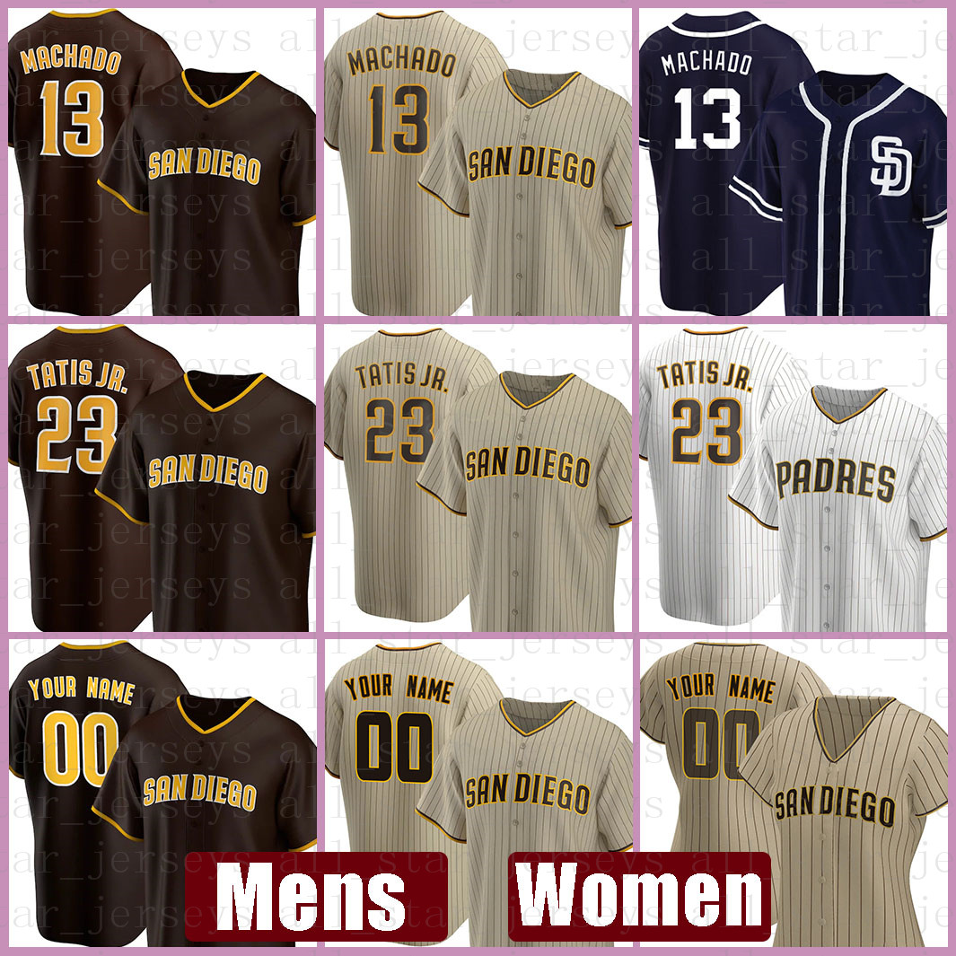 

2021 San New Diego Baseball Jersey Custom Padres 23 Fernando Tatis Jr. Mens 13 Manny Machado Women 19 Tony Gwynn 10 Hunter Renfroe, Blue;black