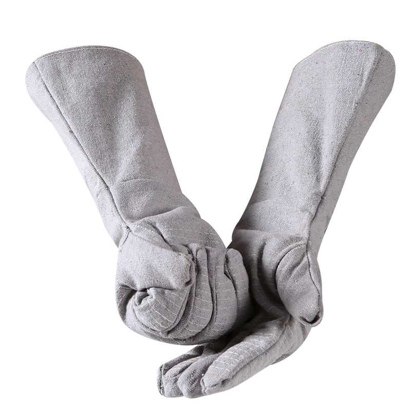 

Lengthened 24 line full canvas labor protection gloves wear resistant thickened lining machine repair electric welder protective equipment