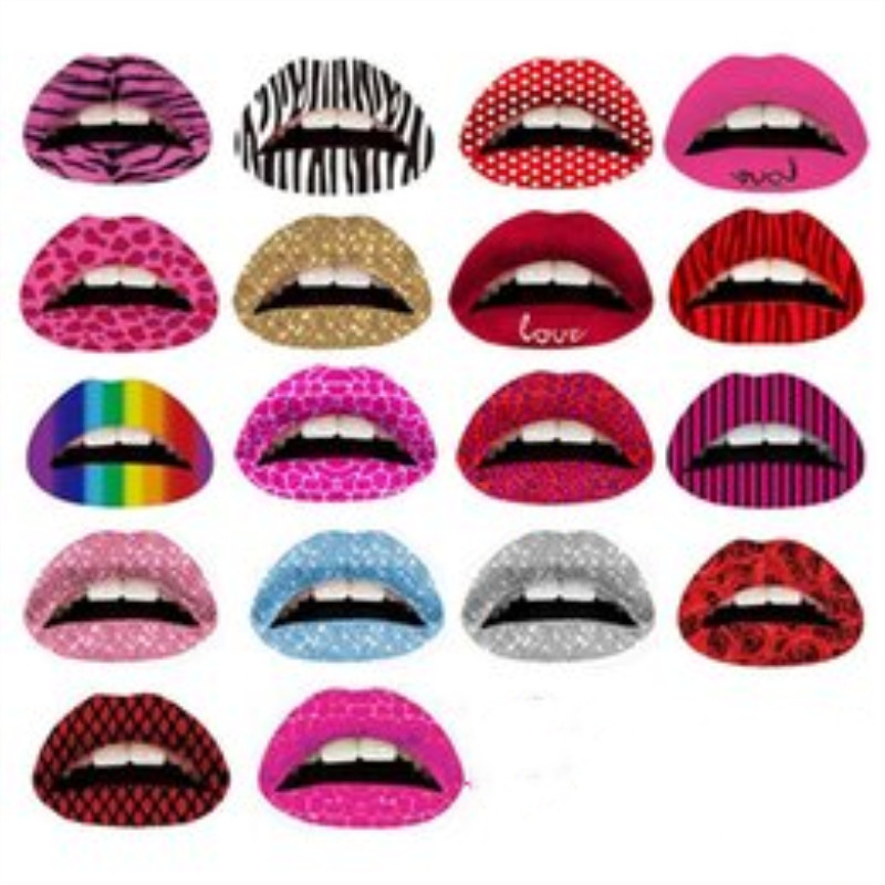 

Instant Pattern Artistic Sticker Temporary Tattoos For 18 Style Tattoos Lip