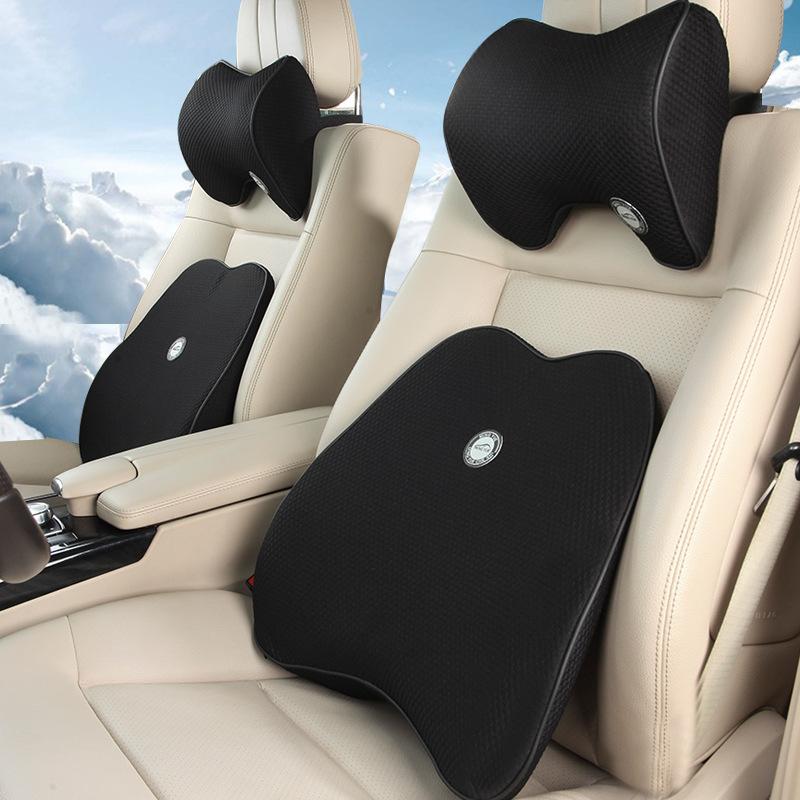 Coussins de siège Appui-tête de voiture Oreiller pour le cou Mousse à mémoire de forme Soutien lombaire Coussin pour les maux de dos Conception o
