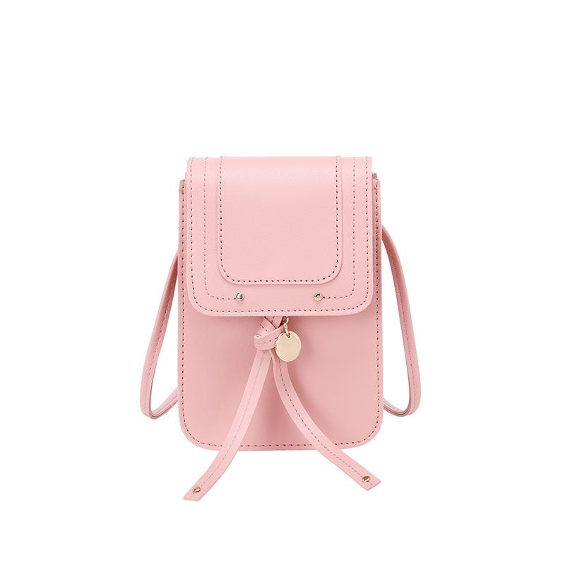 

Evening Bags 2021 Portable Cell Phone Bag Flap Tassel Crossbody Women Shoulder Urban Simple Riveted Small Square
