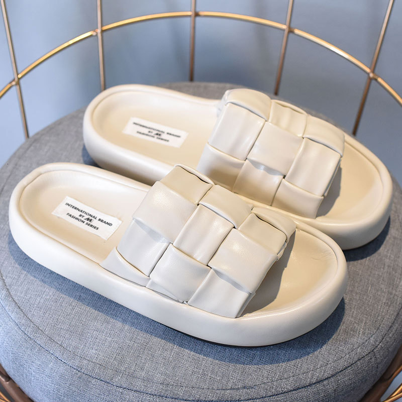 

slippers summer for women fashion woven designer shoes heels platform indoor woman heel beach flat ladies 7zm5, Black