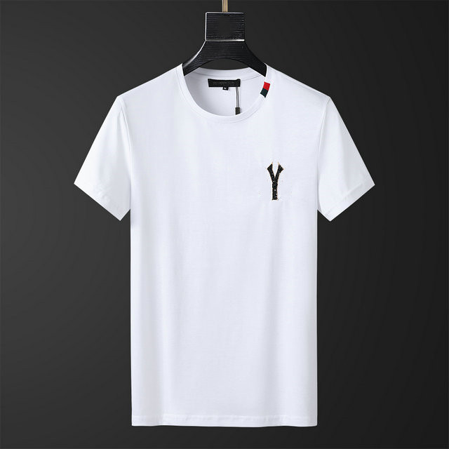 

2021 men's and women's fashion short tee casual street wear pure color printed cotton m-3xl#hsc05, White;black