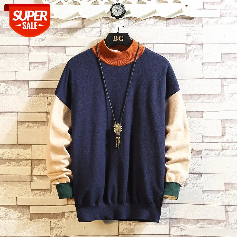 

Christmas Knitted Long Sleeves Men'S Sweaters Winter Clothes 2020 Japanese Style Casual Standard Designer Oversize Pullovers #1f3s, White;black