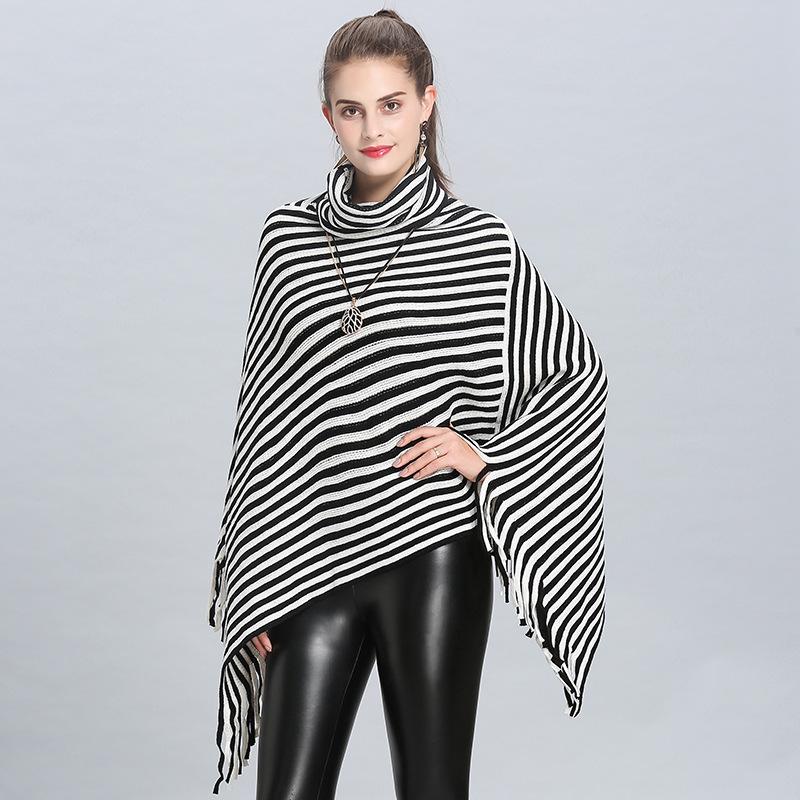 

Scarves 2022 Fashion Winter Warm Poncho For Women/ladies Thicken Blanke Solid Vintage Shawls And Wraps High Neckline Long Tassel