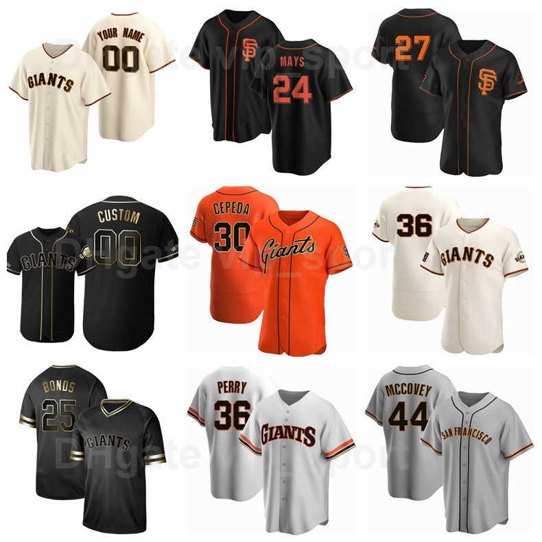 

25 Barry Bonds Jersey Baseball 27 Juan Marichal 30 Orlando Cepeda 36 Gaylord Perry 44 Willie McCovey 24 Mays Cooperstown Men Kids Women