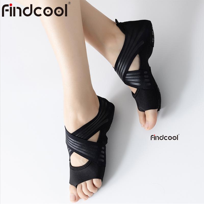 Chaussettes de sport Findcool femmes chaussures de Yoga anti-dérapant intérieur Pilates danse anti-dérapant gymnastique cinq orteils dos nu chaus