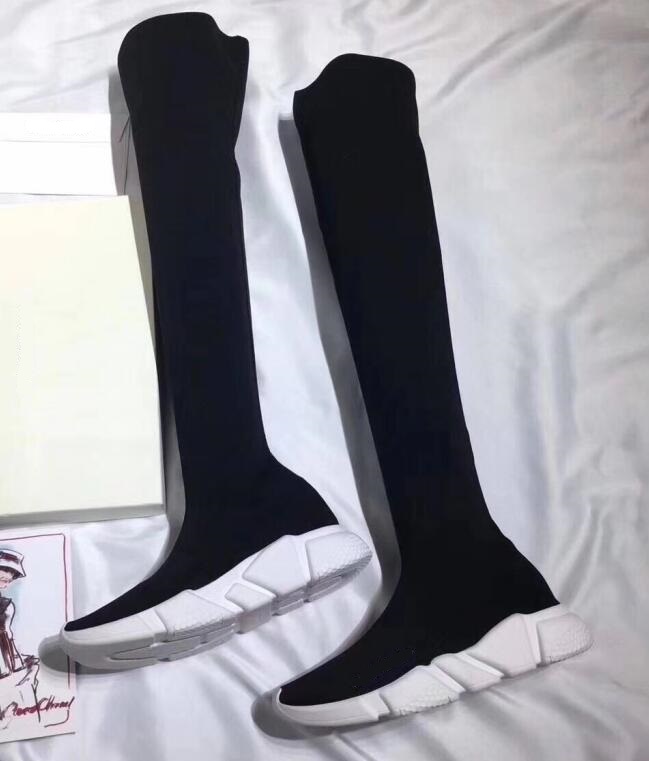 

Winter New Style Popular Oreo 4 Colors Long Stretch Sneaker Fashion Womens Outsoor Casual Shoes Warm Socks Ladies Shoes Boots 35~40, N4