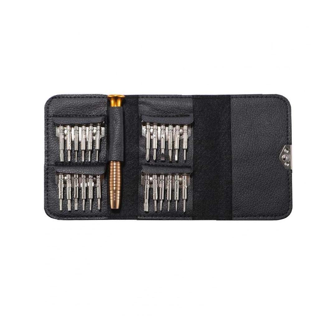 

25 In One Multifunctional Leather Case With Magnetic Manual Screwdriver Set Mobile Phone Notebook Camera Glasses Repair Tool