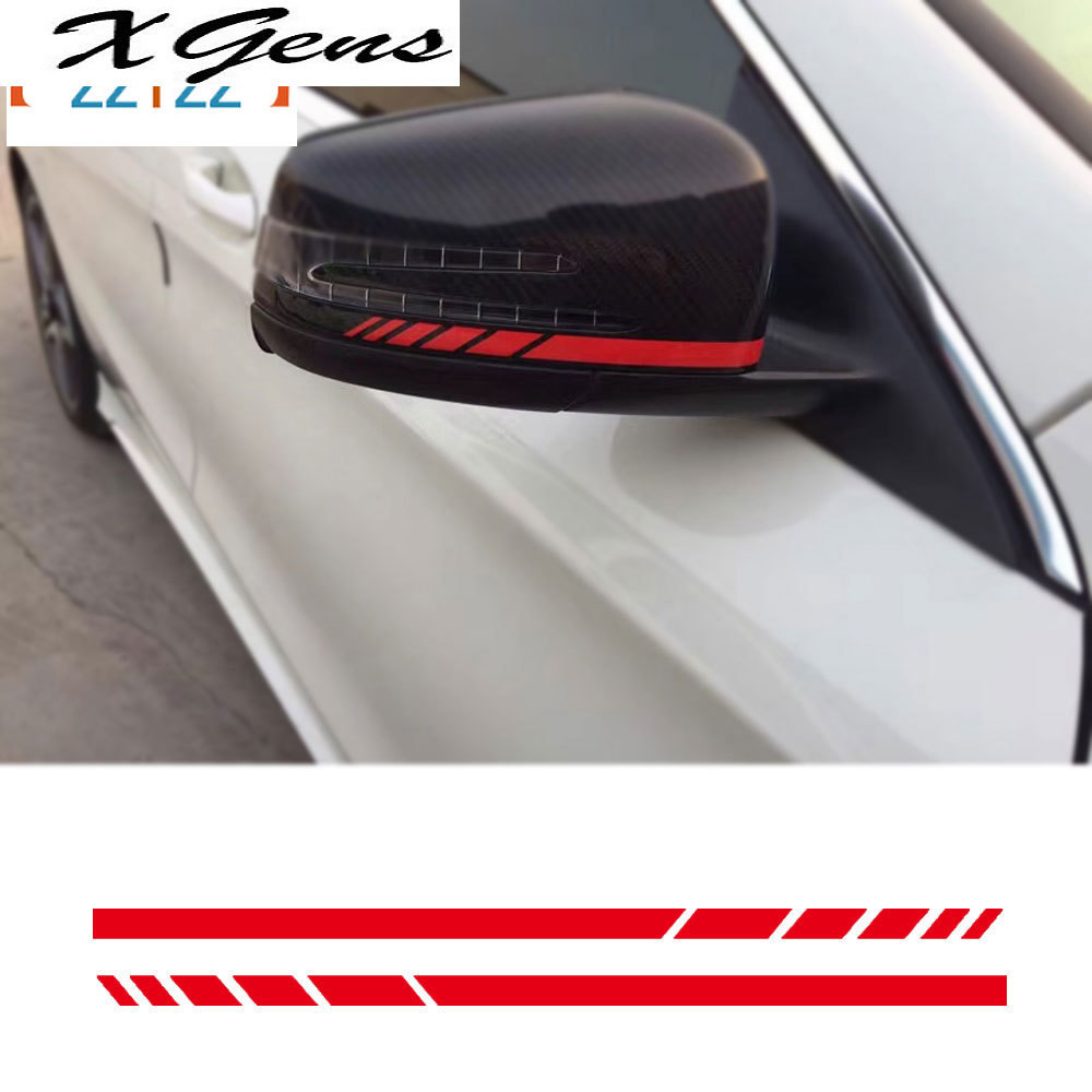

1Pair Car Rear View Mirror Sticker Reflective Decal Vinyl Sticker Decal Stripe Sticker for A C E Class W204 W212, Other