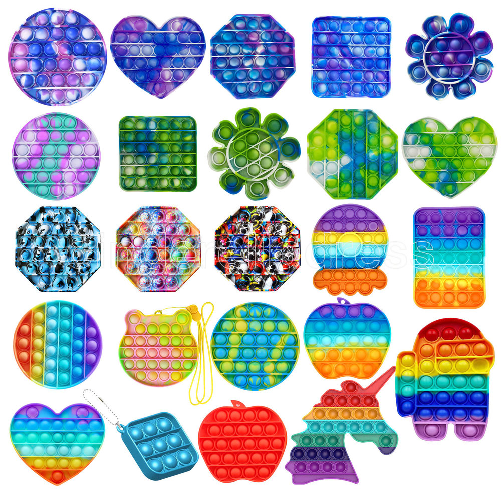 

Fun fidgety toy simple dimple Poppit toy bubble Pop sensory toy development brain talent adult children stress relief autism gift DHL