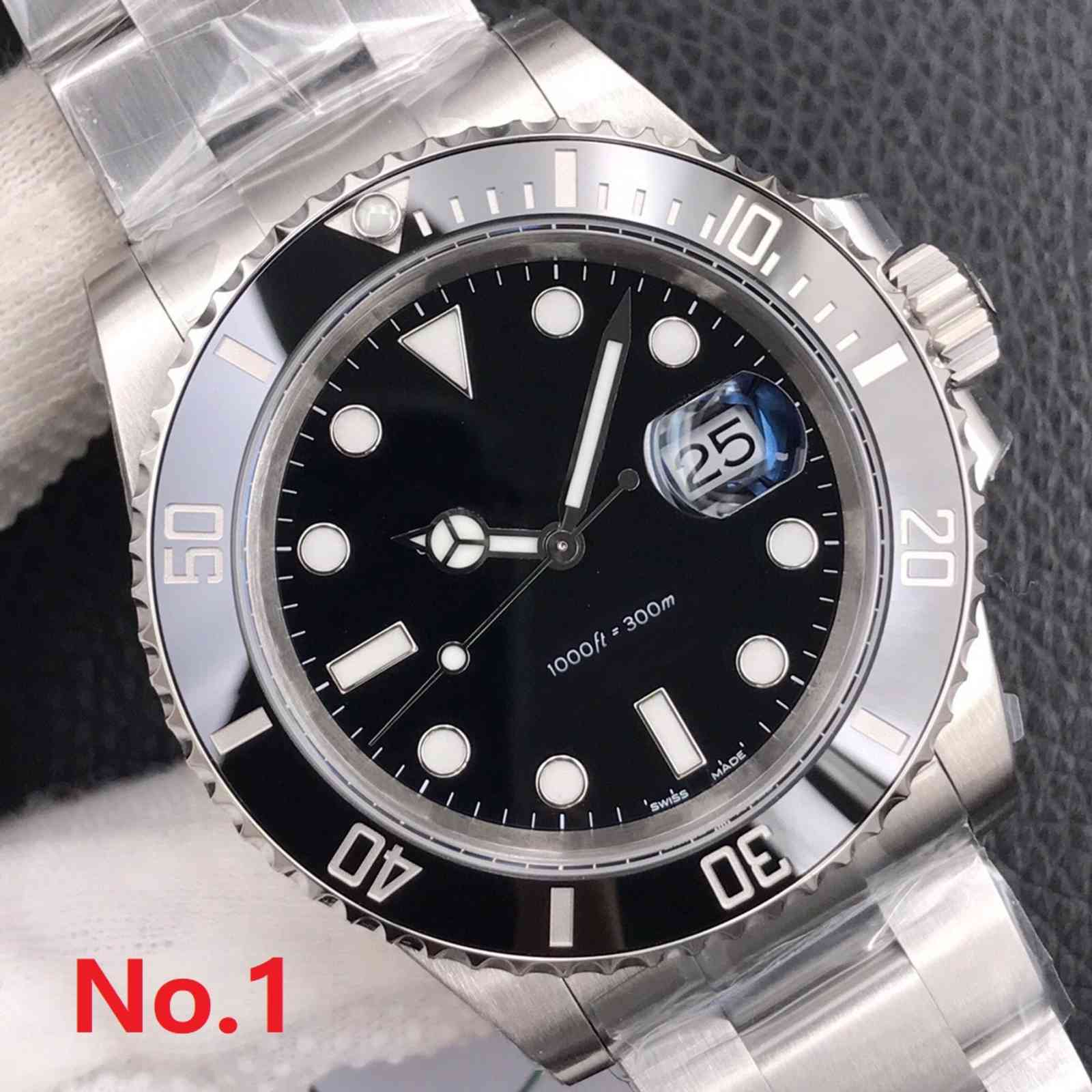 

AAA+ 3A+ Top Quality Famous Brand Automatic Self Wind 40mm Men Watches Sapphire Crystal With Original Green Box R1#, No.2