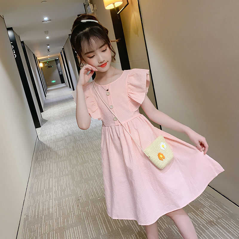 for Girls Dresses Summer 2021 New Casual Childrens Clothing Sleeveless O-neck Plaid Princess Dress Party Elegant Rapunzel Dress-image-702421712