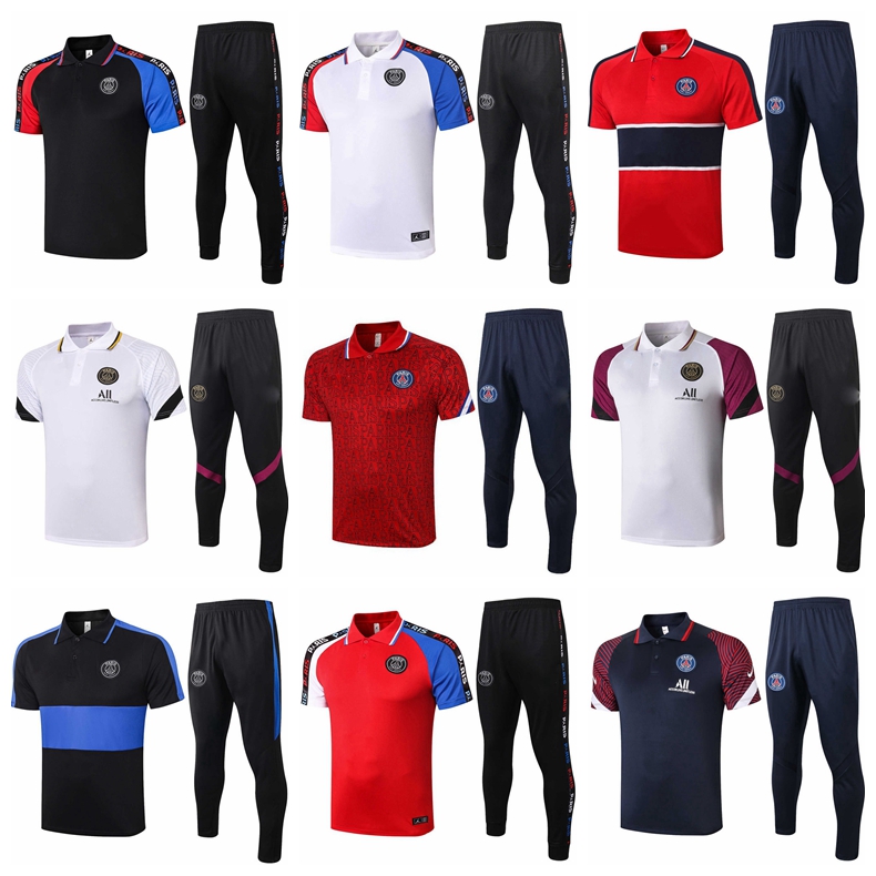

Paris tracksuit 2020/2021 Polo Paris short sleeves 3/4 pants Long Pants men TRAINING SUIT 2020 2021 Paris Football Training suit, 16