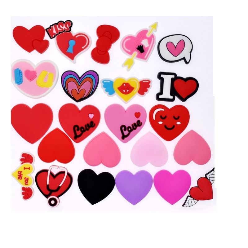 

Cartoon character PVC Shoe Charms Shoe Accessories clog Jibz Fit Wristband Croc buttons Shoe Decorations Love Bowtie Shape Gift