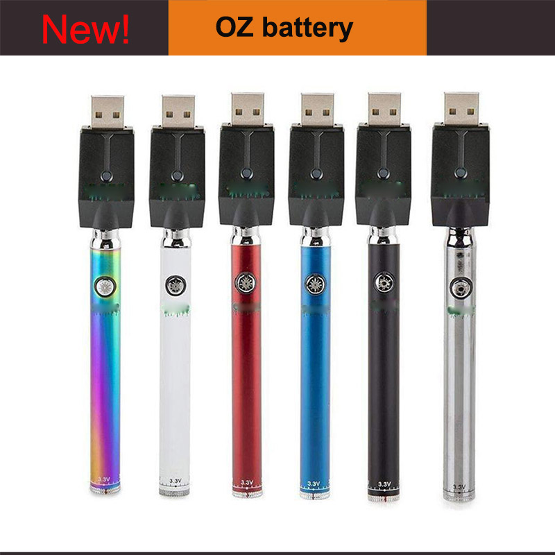 

O-Z Twist Battery 510 Thread Vape Pen Battery 320mah Preheat Variable Voltage Mod Pen for Cartridge with Smart USB Charger