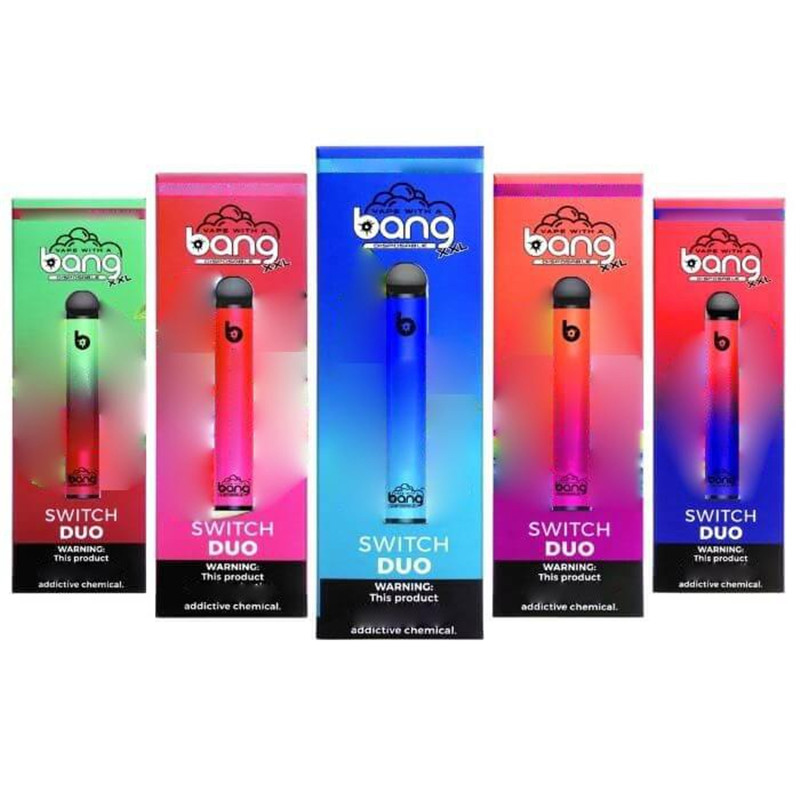 

Bang XXL Switch Duo Disposable Vapes Pen Device Pod E Cigarette Kit 2500 Puffs 1100mAh 7ml Pods