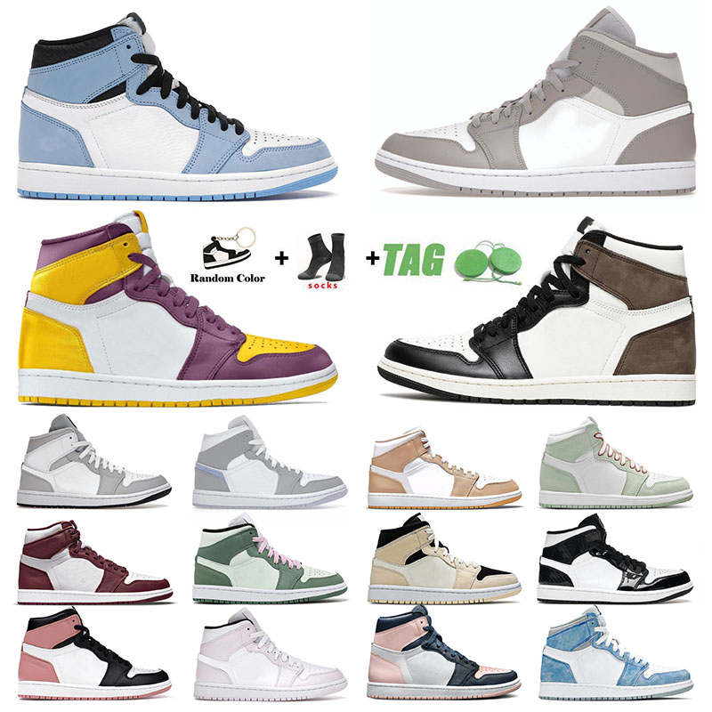Marque Remise Jumpman 1 1s Chaussures De Basketball Authentique Pour Hommes Designer Brotherhood OG Haute Moka Foncé Baskets En Fibre De Carbone