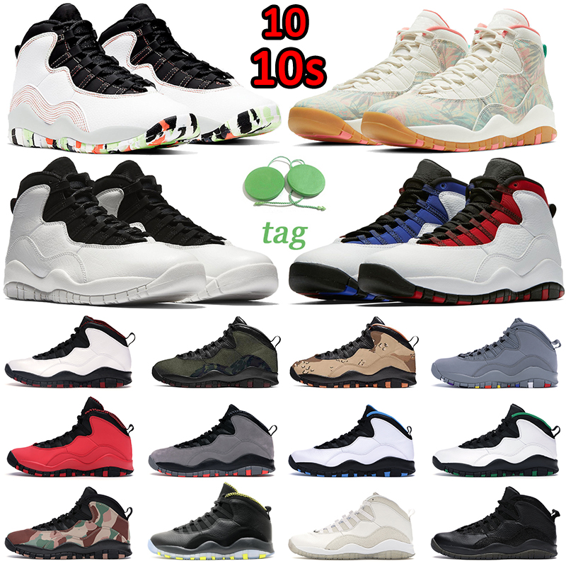 

Newest Men 10 10s Jumpman Basketball Shoes OVO Black White Desert Camo Smoke Grey Infrared Cement Orlando Chicago Fusion Red Mens Trainers Sports Sneakers