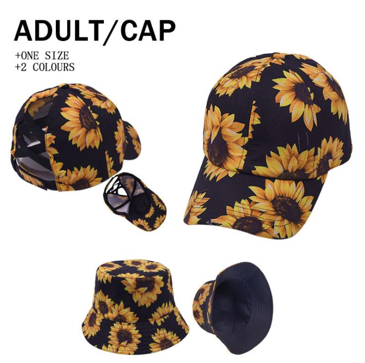 

Summer Ponytail Baseball Hat Cap Sunflower Washed Cotton Trucker Caps Snapback Hat Solid Color Visor, Yellow
