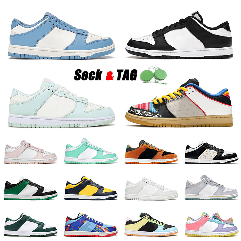 

2021 Arrival Authentic SB Dunk Running Shoes Mens Women Coast Black White Barely Green Dunks Laser Orange Photon Hyper Blue Low Off Trainers Skate Sneakers, D6 chunky dunky 36-45