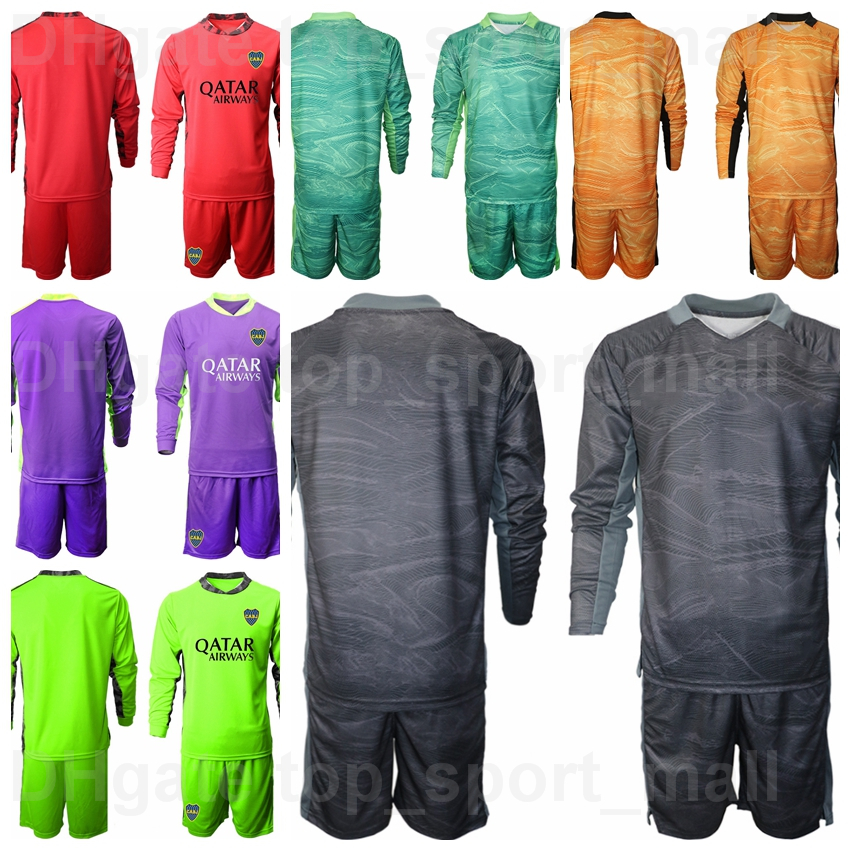 

Boca Juniors Goalkeeper GK 1 Agustin Rossi Long Sleeve Jersey Set Men Goalie Soccer 12 Lastra Football Shirt Kits Uniform Size S-XXL Fluorescent Green Black Orange