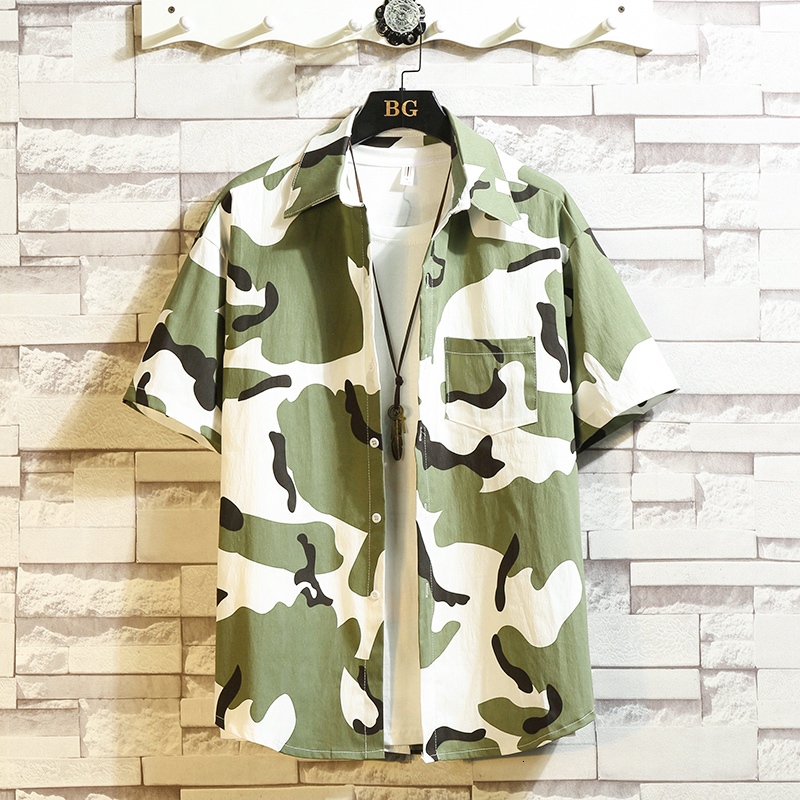 

2021 New Spring Shirt Man Tactical Design Male Tshirt Camouflage Pnzm, Green