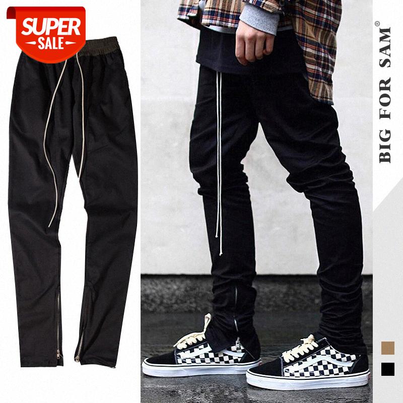 

18 simple trousers inner zipper bieber with casual pants men's #Ye4S, Black