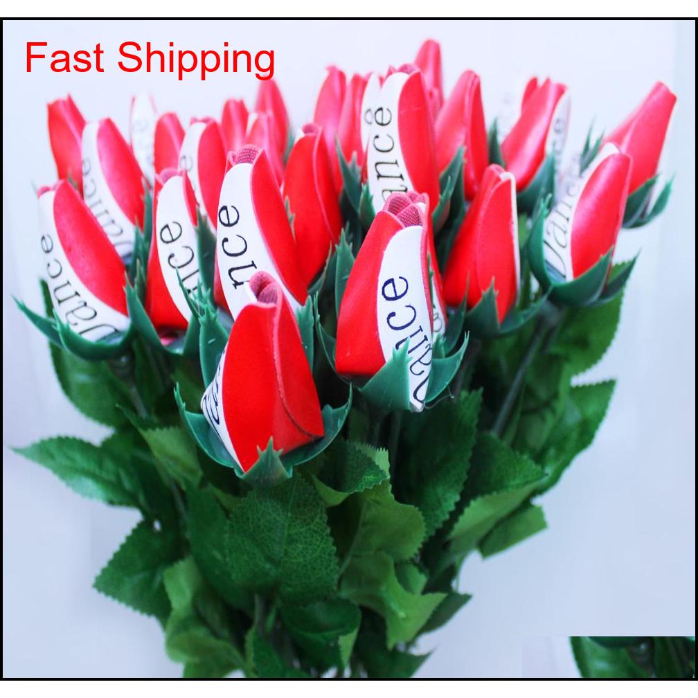 

2019 Arts & Crafts Long Stalk Simulation Rose Bouquet Graduation Senior Softball Baseball Football Basketball Foo jlldiq ffshop2001, Silver