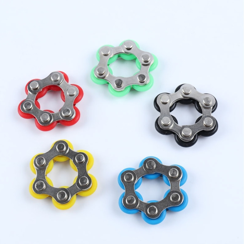 

Kids Adults Key Ring Toy Anti Stress Relief KeyChain Fingers Decompression Sensory Gifts Finger Autism Training Fidget Toys HH316TT0