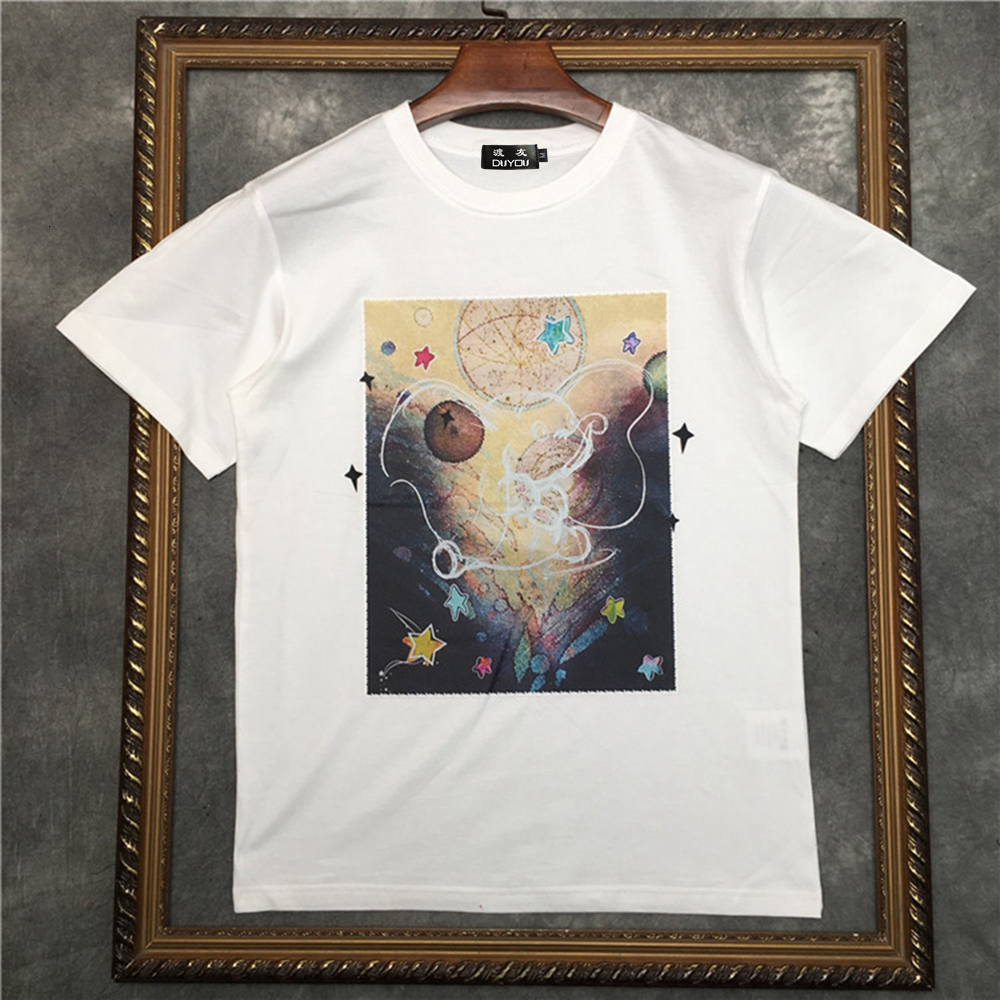 

2021 New Barrett Men' Short-sleeved T-shirt Flying Elephant Abstract Pattern Women t Shirts|streetwear 2191001638 Iqbe, Black