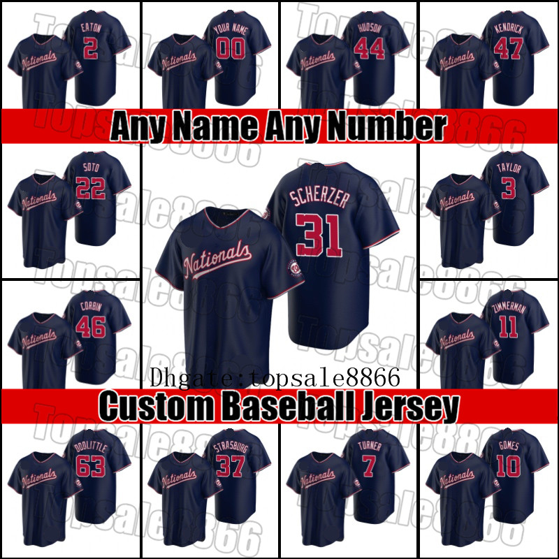 

National Trea Turner Juan Soto Jersey 55 Josh Bell Stephen Strasburg Jerseys Washington 31 Max Scherzer Jersey Starlin Castro Robles Jersey, Blue;black