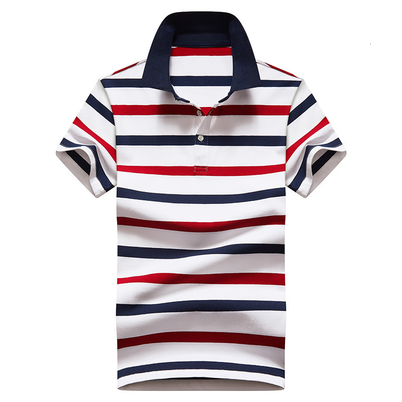 

New Men's Classic Striped Polo Shirt Cotton Short Sleeve 2021 Summer Plus Oversize M-xxxxl 8dz1, 8016 1