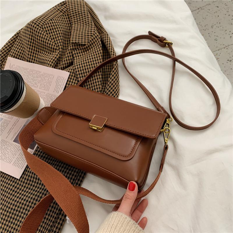 

Personalized Women's Shoulder Bag Trendy Fashion Retro Solid Color Messenger Bag Shopper Dating Adjustable Shoulder Strap, Black