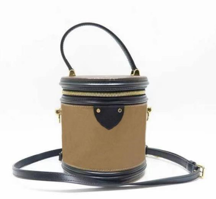 

Classic Bucket bag for women leather fashion noe tote handbag purse presbyopic lady messenger petit noe cross Body, Khaki flower