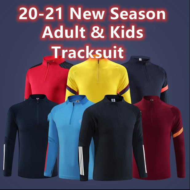 

2021-2022 Men's Jerseys Maillot Foot Tracksuit adult Sweater Tracksuits Survetement Jogging Training Suit Kits Equipe, Gray