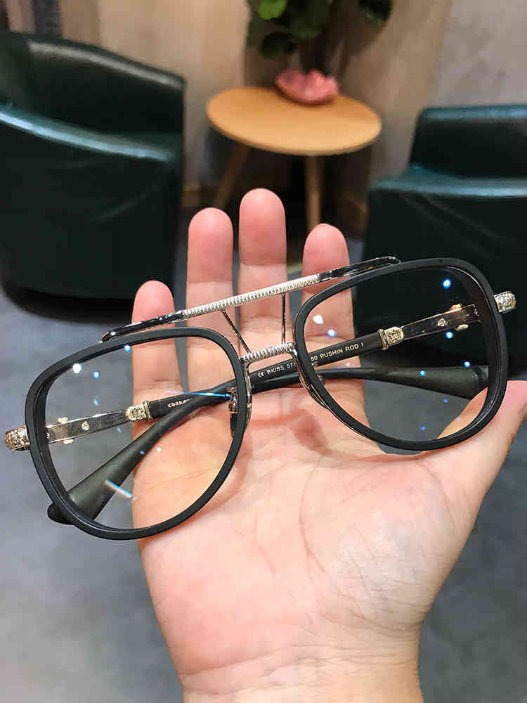 

Factory Direct Price JIANDAN Red&Blue Character Pairing Glass Male Business Big Square Frame Pure Titanium Retro Blue Light Protection