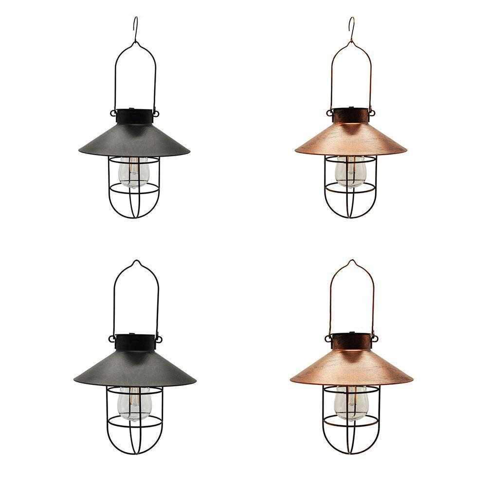 2 Pack Hanging Solar Lanterns Retro Solar Lights with Handle Outdoor Brown 2 Pack Hanging Solar Lanterns Retro Solar Lights with Handle Outdoor Brown