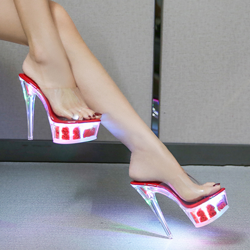

2021 New Women's Sexy Runway Super Light Stiletto Sandals Transparent Model Crystal Woman's Wedding Shoes R0zw, White
