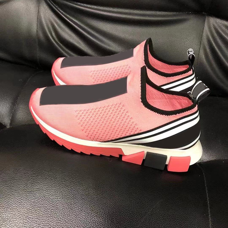 

2021 Popular Style Hot Sell Womens Sneakers Casual Mesh Shoe Pink Ladies Rose Socks Shoes Boots 35-42, Red
