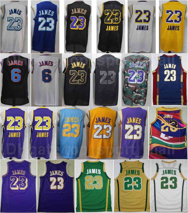 

n LeBron 23 James Basketball Jersey Vintage Tune Squad Looney Tunes Stitched St. Vincent Mary High School Irish Purple Yellow White Red