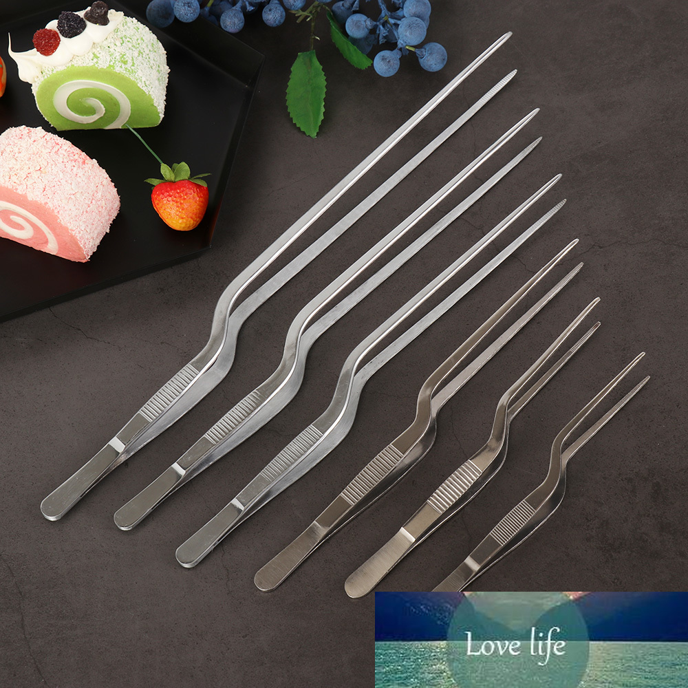 

1Pcs Stainless Steel Barbecue Tongs Serving Presentation Kitchen Tool Multiple Types Silver Plating Chef Food Tweezer BBQ Clip