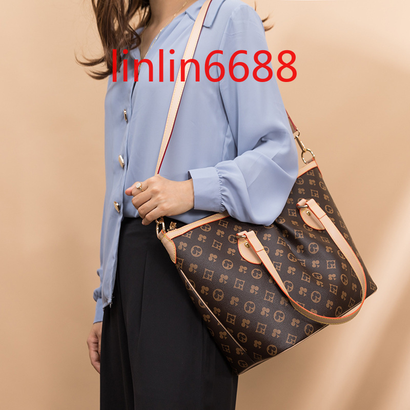 

Top quality Women's shoulder bag Cross Body #40145# New American Fashion Printed Tote Bags trend large capacity retro portable messenger Poker pattern handbag, Coffee poker pattern