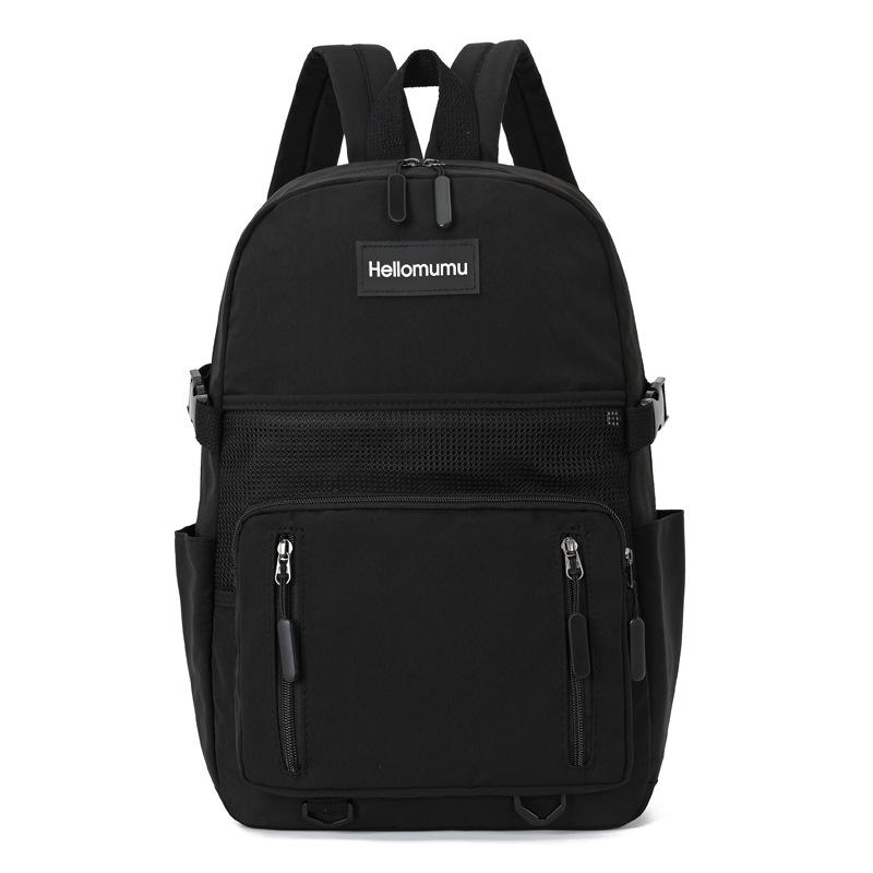 

School Bags Campus Backpack Women Schoolbag Nylon Bolsos De Mujer Waterproof Plecak Damski Girls Forest College Student Travel Bag For Men, Black