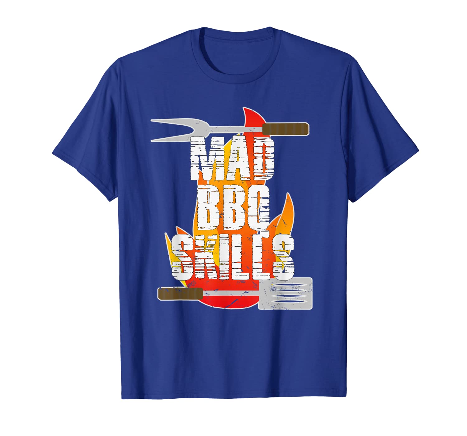 

Mad BBQ Skills Funny Grill Master TShirts, White;black