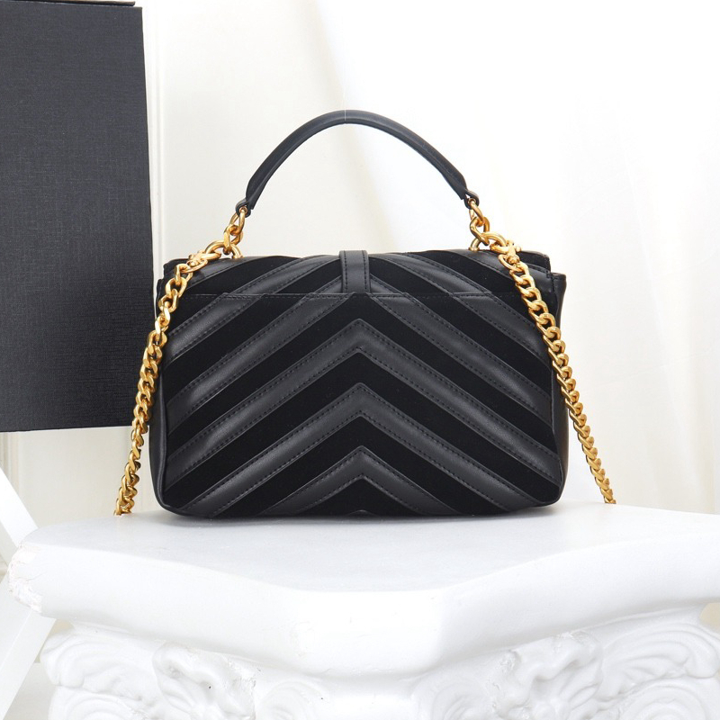 

High quality Women leather handbag lady's crossbody bag Single shoulder bag Envelope cow skin bags 24cm chain bag send box 3#A 1818, Free delivery box