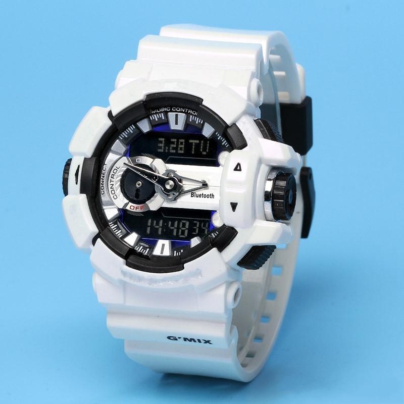 

Hot-selling GBA-400 casual sports quartz men's watch, LED digital watches, world time automatic hand-raising light, waterproof and shockproof, Slivery;brown