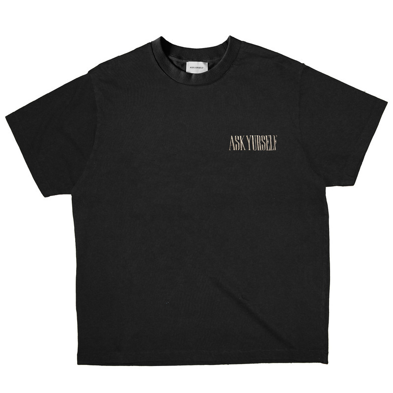 

2021 New Askyurself Paisley Confusion Embroidery Women Shirts Tees Hiphop Streetwear Men Casual Cotton t Shirt Via8, Beige