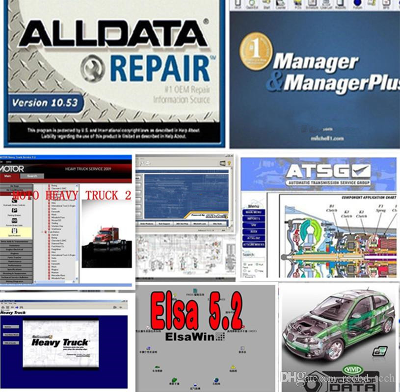 

software tool all data manager hdd 1000gb alldata 10.53 atsg motor heavy truck auto repair good price 49in1