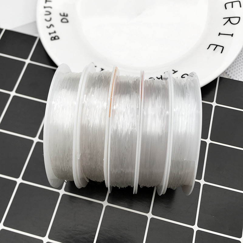 

0.5-1mm Width High Quality Clear Crystal Stretch Cord for DIY Bracelet and Necklace